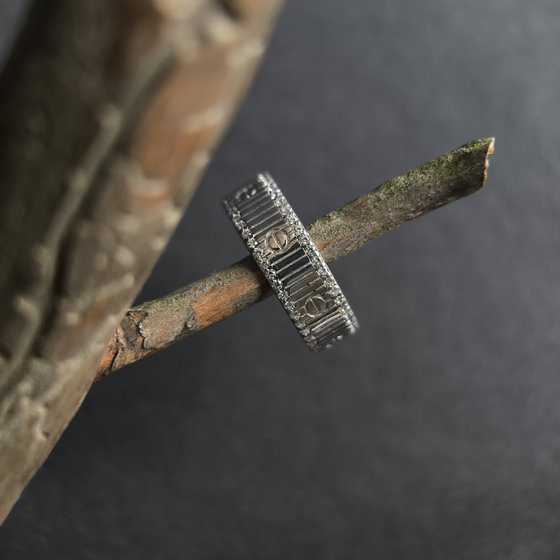 Silver ring with cubic zirconia