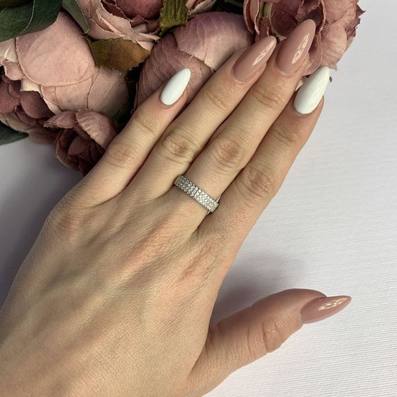 Silver Ring with Fianites