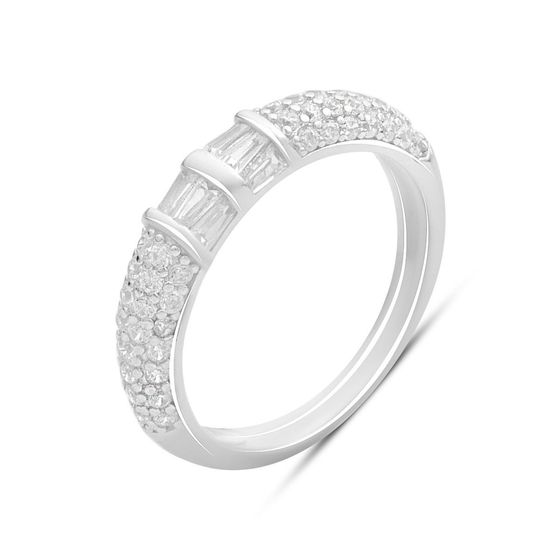 Silver Ring with Fianites