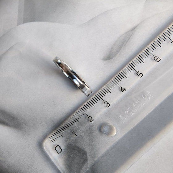 Silver ring with cubic zirconia