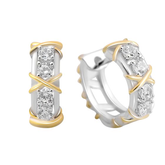 Срібні сережки з фіанітами