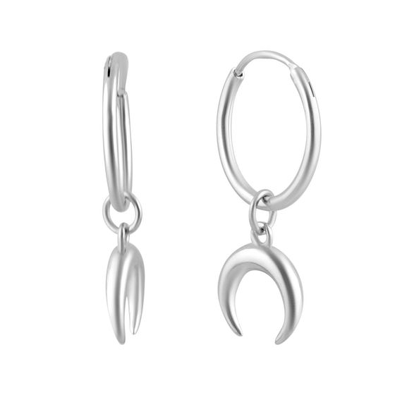 Silver earrings without stones