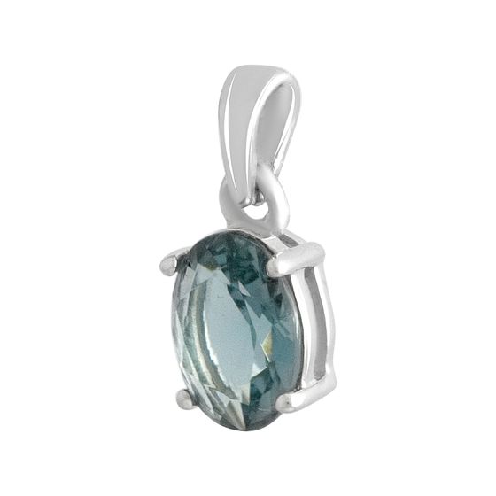 Серебряная подвеска с топазом Лондон Блю 0.82ct