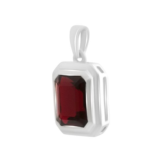 Срібна підвіска з гранатом nano 2.625ct
