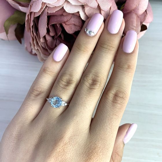 Срібна каблучка з топазом 1.794ct