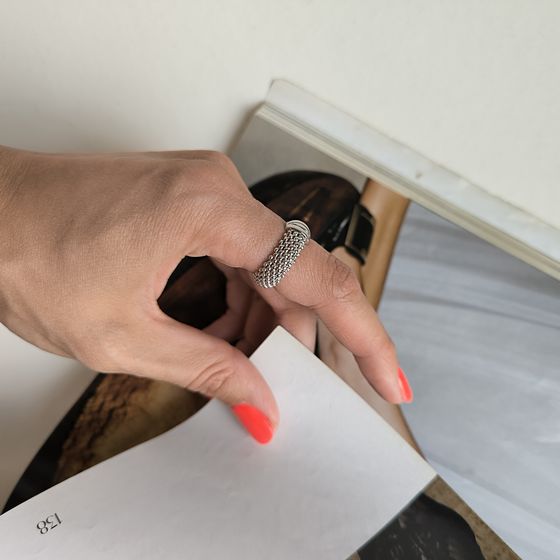 Silver ring without stones