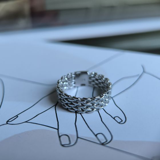 Silver ring without stones