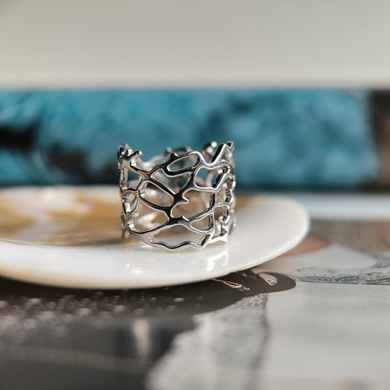 Silver ring without stones