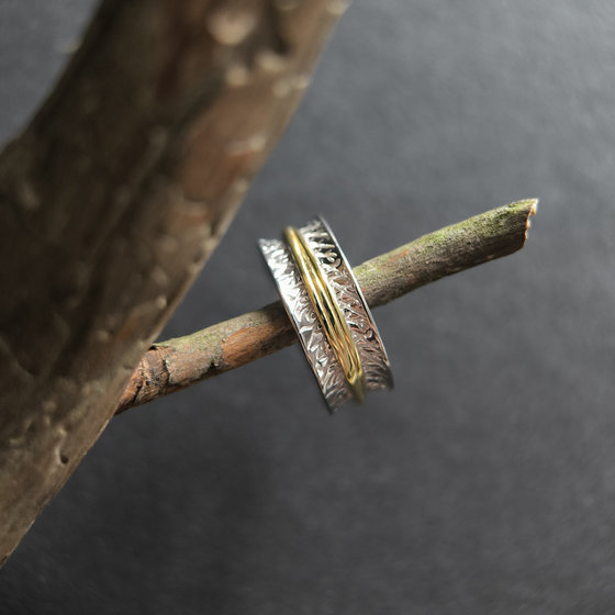 Silver ring without stones