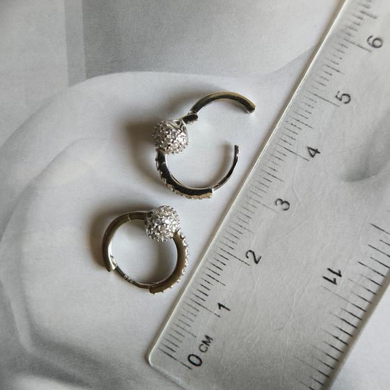 Silver Earrings with Fianites