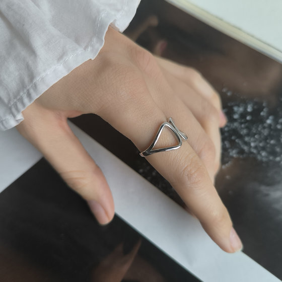 Silver ring without stones