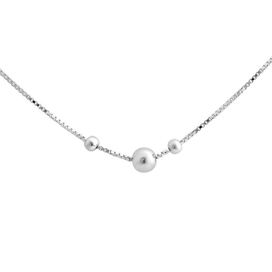 Silver necklace without stones