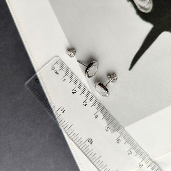 Серебряные серьги с перламутром