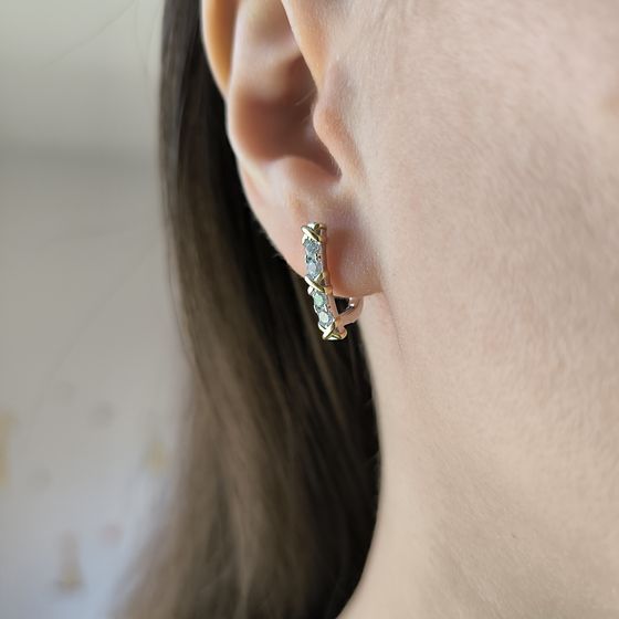 Серебряные серьги с фианитами