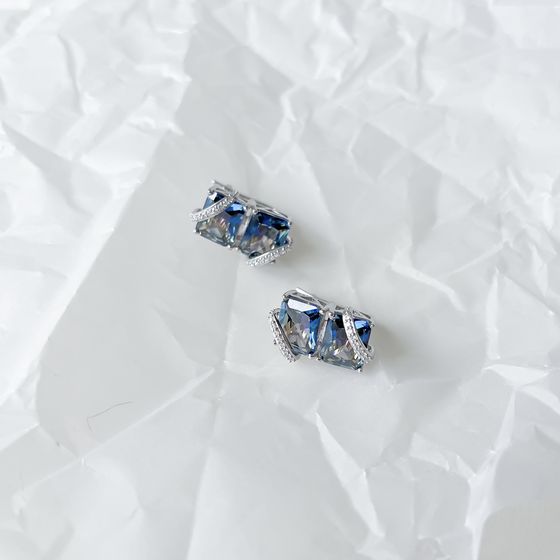 Срібні сережки з містик топазом 21.949ct