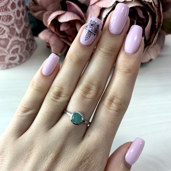 Серебряное кольцо с изумрудом 0.794ct