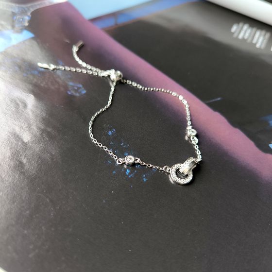 Серебряный браслет с фианитами