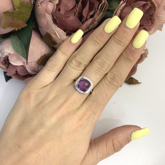 Серебряное кольцо с александритом 5.369ct