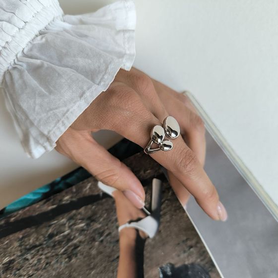 Silver ring without stones