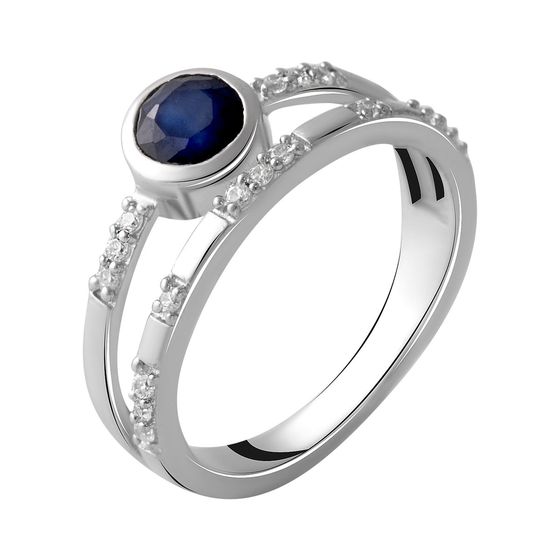 Серебряное кольцо с сапфиром 0.66ct