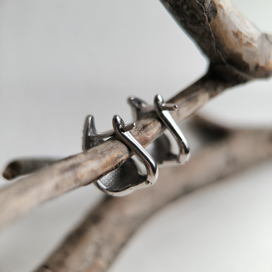 Срібні сережки з фіанітами 0.28ct