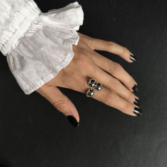 Silver ring without stones