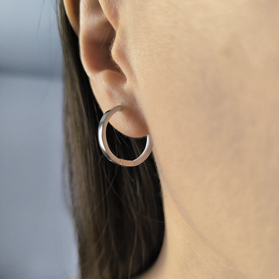 Silver earrings with enamel