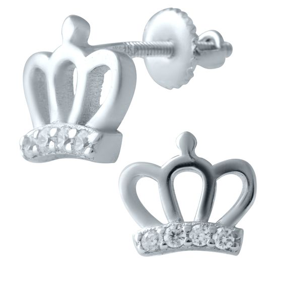 Срібні сережки з фіанітами