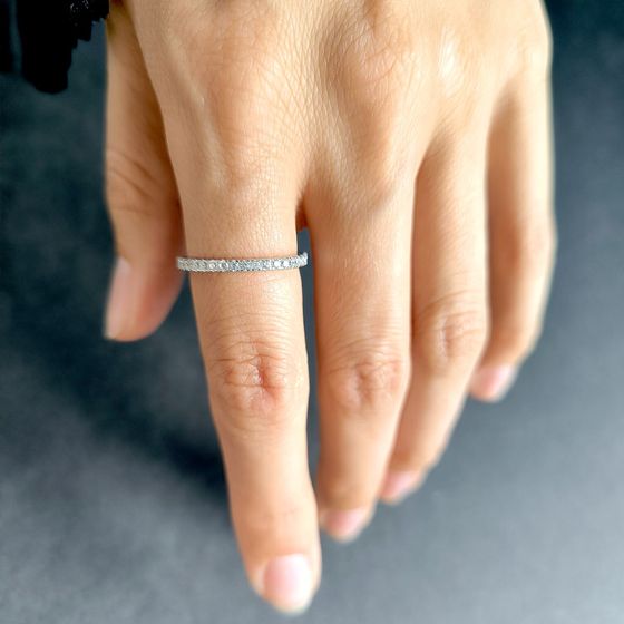 Silver Ring with Fianites