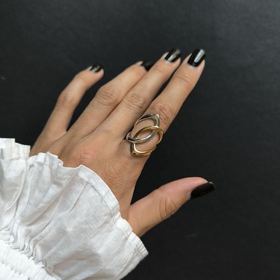 Silver ring without stones