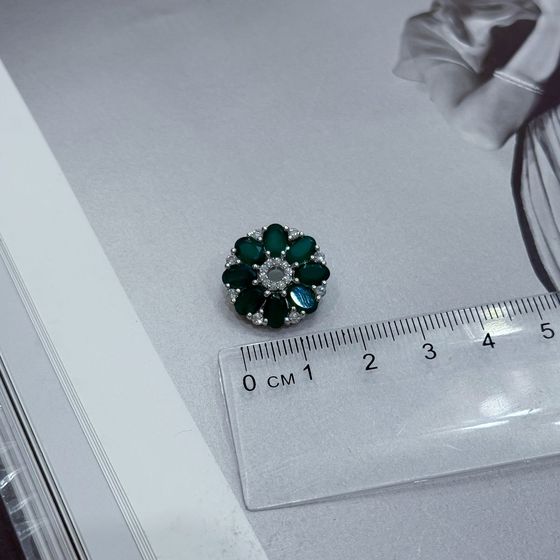 Серебряная брошка с агатом 4.06ct