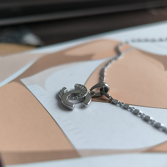 Silver pendant with cubic zirconia 0.12ct