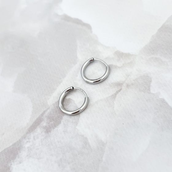 Silver earrings without stones