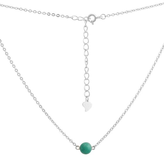 Silver necklace with turquoise