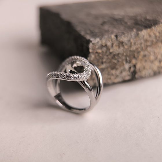 Silver Ring with Fianites