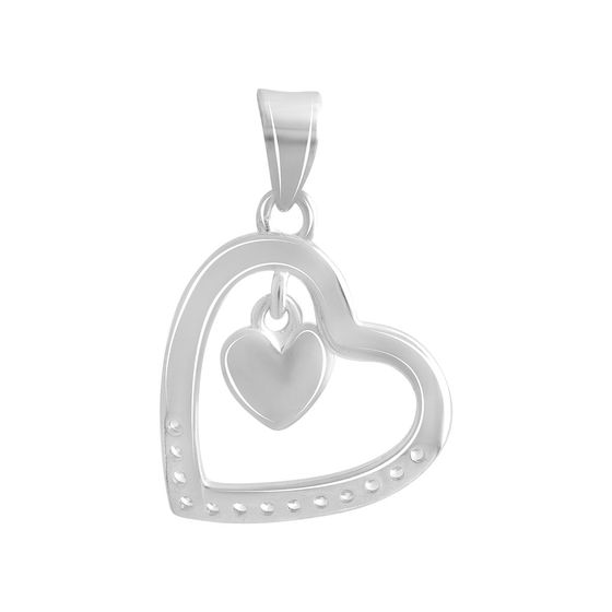 Silver pendant with phianites