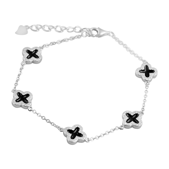 Silver bracelet with yemallu