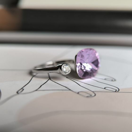 Silver Ring with Fianites