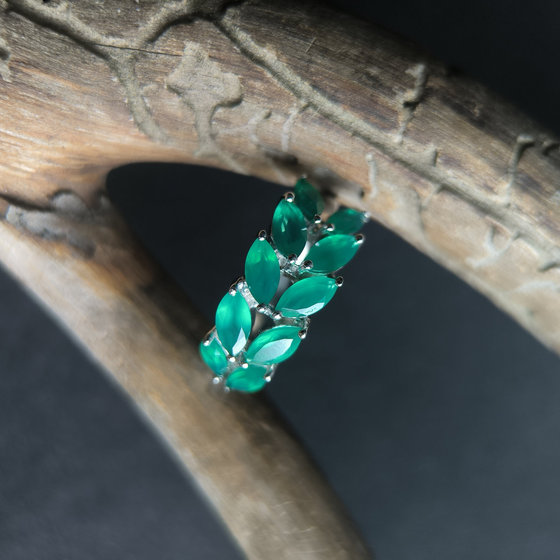 Серебряное кольцо с агатом 1.805ct