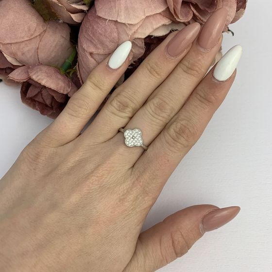 Silver Ring with Fianites