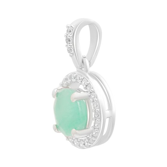 Silver pendant with emerald 1.181ct