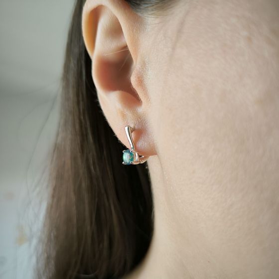 Срібні сережки з містик-топазом 0,783 карата