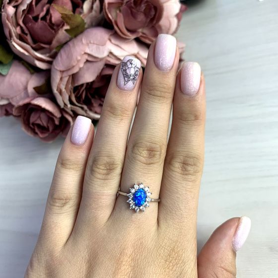 Серебряное кольцо с опалом 0.867ct