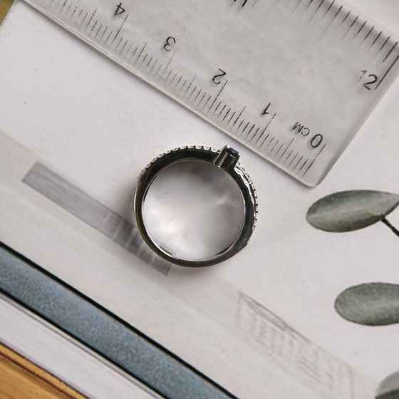 Срібна каблучка із сапфіром nano 0.518ct