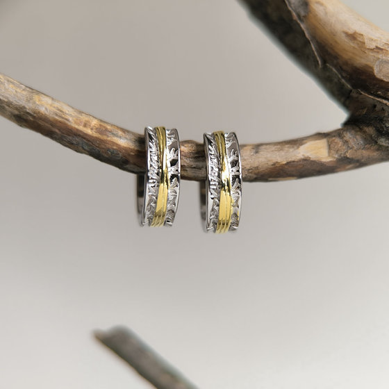 Silver earrings without stones