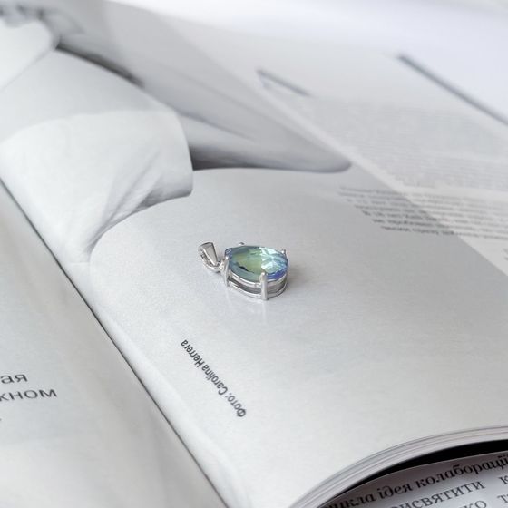 Срібна підвіска з містичним топазом 2,9 карата