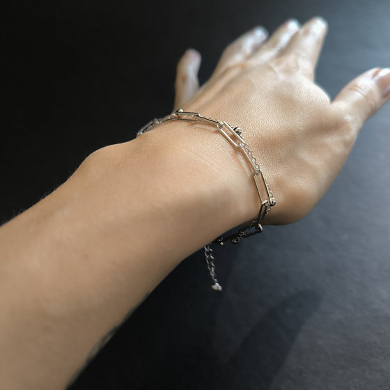 Silver bracelet without stones