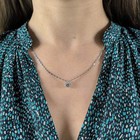 Срібна підвіска з містик топазом 0.37ct