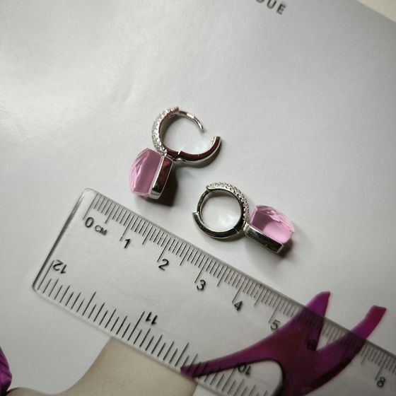 Срібні сережки з фіанітами