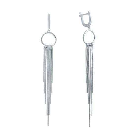 Silver earrings without stones